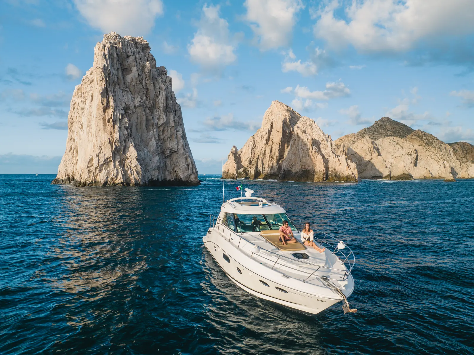Private yacht sailing near El Arco